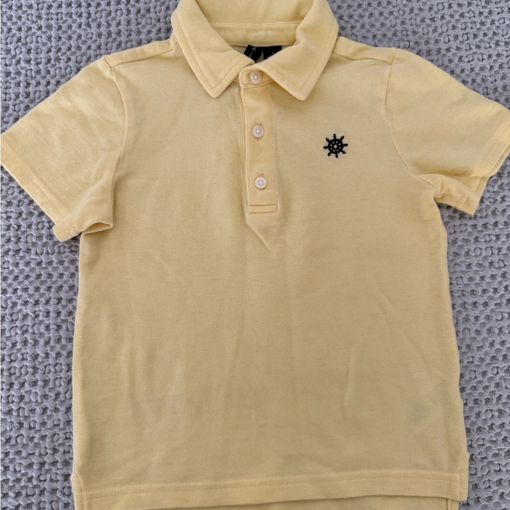Janie and Jack Light Yellow Kids Polo Boys size 3